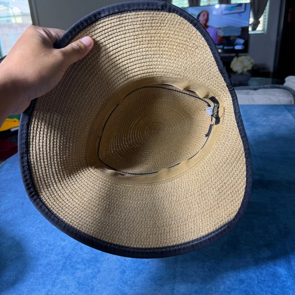 Y2K Boho Floppy Straw Sun Hat Black Bow Wide Brim Beach Festival